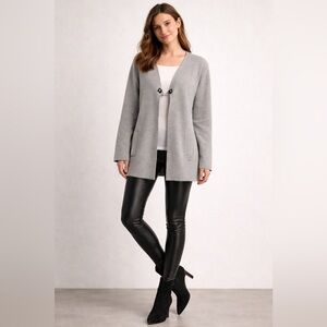 Michael Kors Hook-Front Knit Cardigan Wool blend Coat size medium